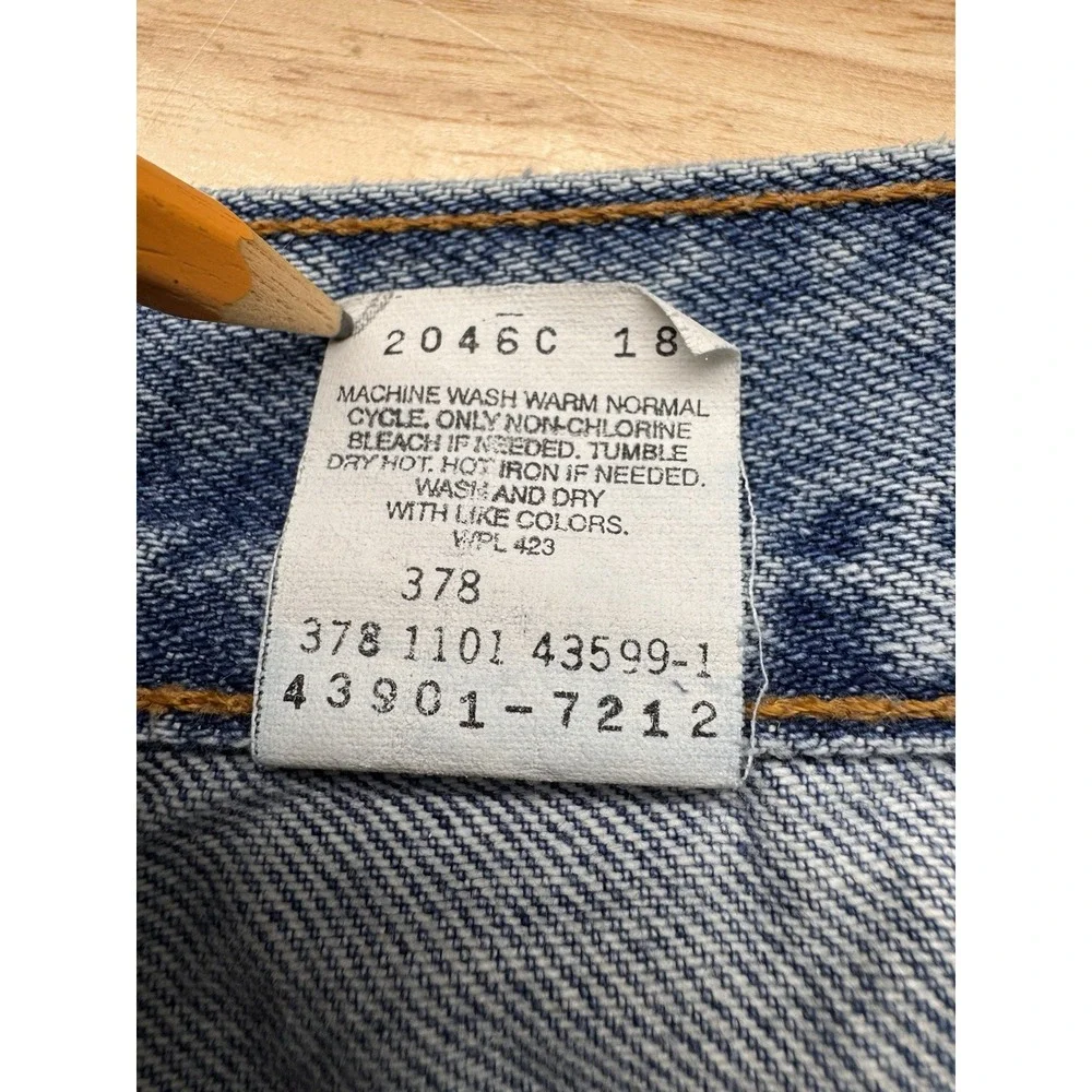 Vintage Levis Jeans Men's 36x34 Blue Denim Faded High Rise 901 Relaxed Loose Y2K - Picture 7 of 7